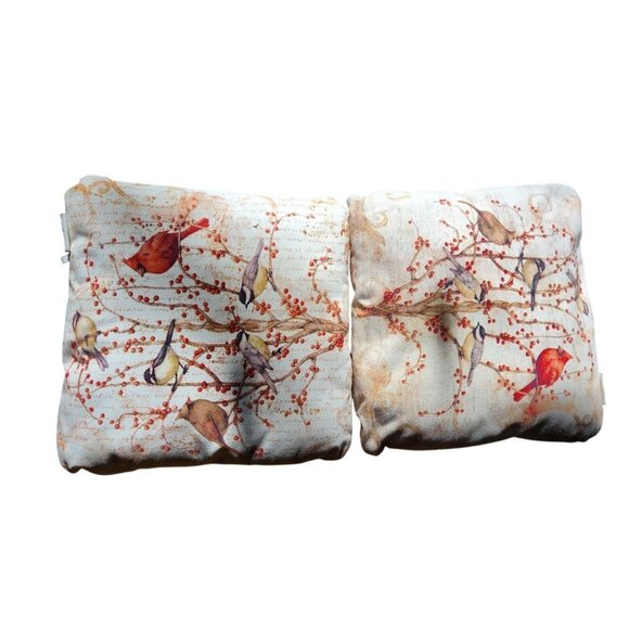 Decorative Throw Pillow Set Of 2 Featuring Birds Design By Coffey cottagecore - Picture 1 of 7